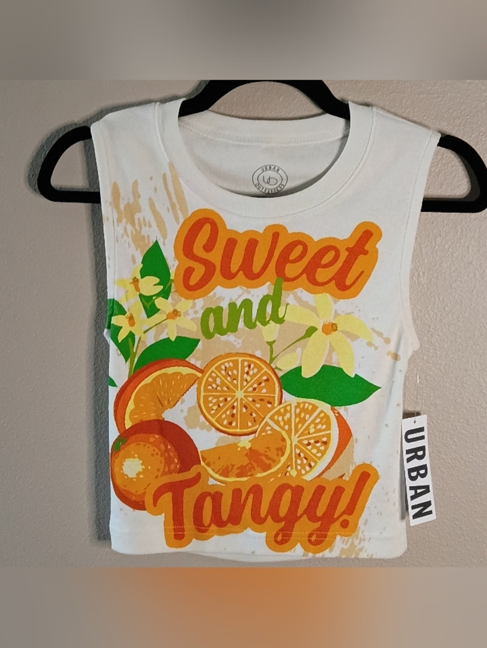 Urban Outfitters Devon Sweet & Tangy Tank Top Slit Back Size M NWT